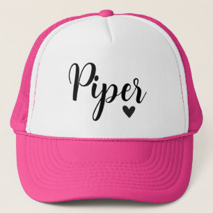 Camionero Gorra de nombre del elemento de tubería Ropa blanc