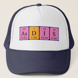 Camionero Gorra de nombres de tabla periódica Asdis