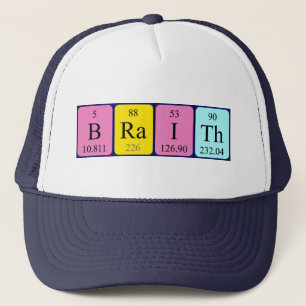 Camionero Gorra de nombres de tabla periódica Braith