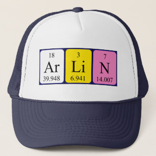 Camionero Gorra de nombres de tabla periódica de Arlin