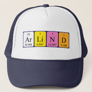 Camionero Gorra de nombres de tabla periódica de Arlind