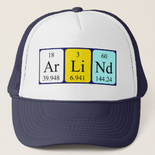 Camionero Gorra de nombres de tabla periódica de Arlind