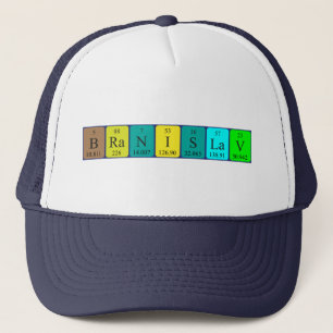 Camionero Gorra de nombres de tabla periódica de Branislav