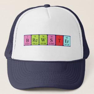 Camionero Gorra de nombres de tabla periódica de Brewster