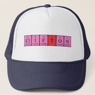 Camionero Gorra de nombres de tabla periódica de Clifton