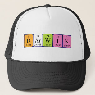Camionero Gorra de nombres de tabla periódica de Darwin