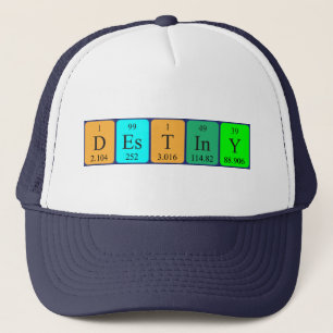 Camionero Gorra de nombres de tabla periódica de destino