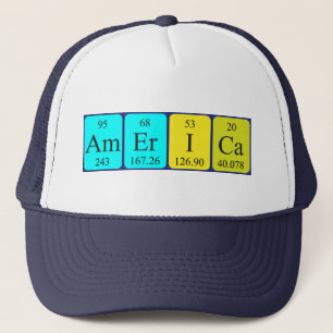 Camionero Gorra de nombres de tabla periódica de Estados Uni
