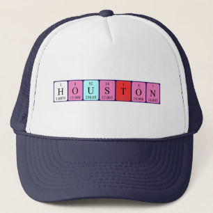 Camionero Gorra de nombres de tabla periódica de Houston
