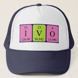 Camionero Gorra de nombres de tabla periódica de Ivo