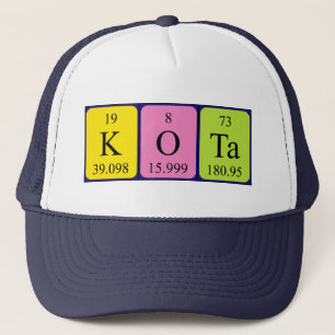 Camionero Gorra de nombres de tabla periódica de Kota