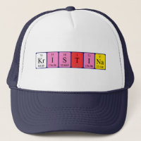 Gorra de nombres de tabla periódica de Kristina