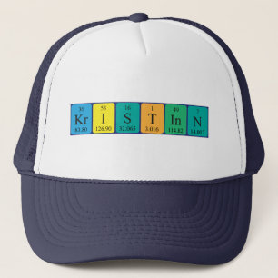 Camionero Gorra de nombres de tabla periódica de Kristinn