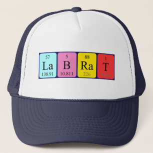 Camionero Gorra de nombres de tabla periódica de Lab Rat