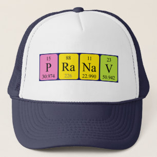 Camionero Gorra de nombres de tabla periódica de Pranav