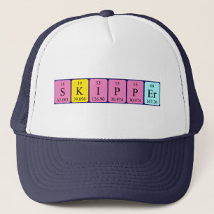 Camionero Gorra de nombres de tabla periódica de salteador