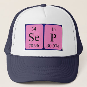 Camionero Gorra de nombres de tabla periódica de sep