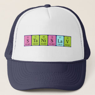Camionero Gorra de nombres de tabla periódica de Stanislav