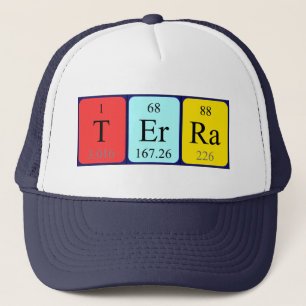 Camionero Gorra de nombres de tabla periódica de Terra