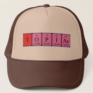 Camionero Gorra de nombres de tabla periódica de Topias