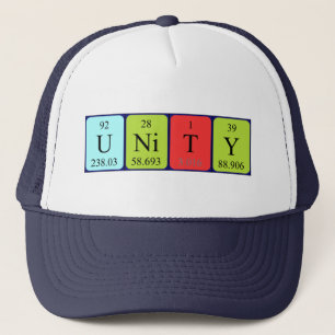 Camionero Gorra de nombres de tabla periódica de unidad