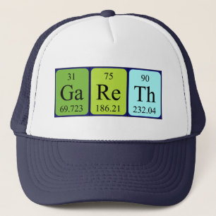 Camionero Gorra de nombres de tabla periódica Gareth
