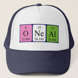 Camionero Gorra de nombres de tabla periódica general