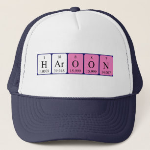 Camionero Gorra de nombres de tabla periódica Haroon