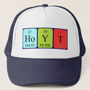 Camionero Gorra de nombres de tabla periódica Hoyt
