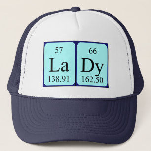 Camionero Gorra de nombres de tabla periódica Lady