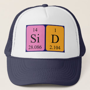 Camionero Gorra de nombres de tabla periódica Sid
