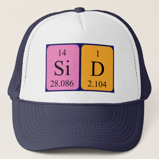 Camionero Gorra de nombres de tabla periódica Sid (Anverso)