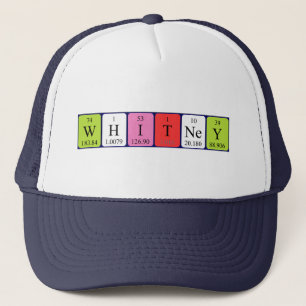 Camionero Gorra de nombres de tabla periódica Whitney