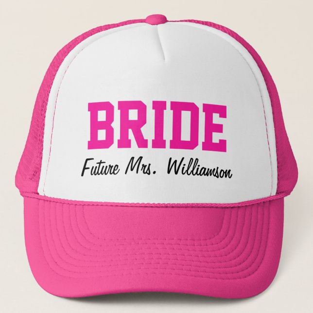 Camionero Gorra de novia rosada caliente (Anverso)