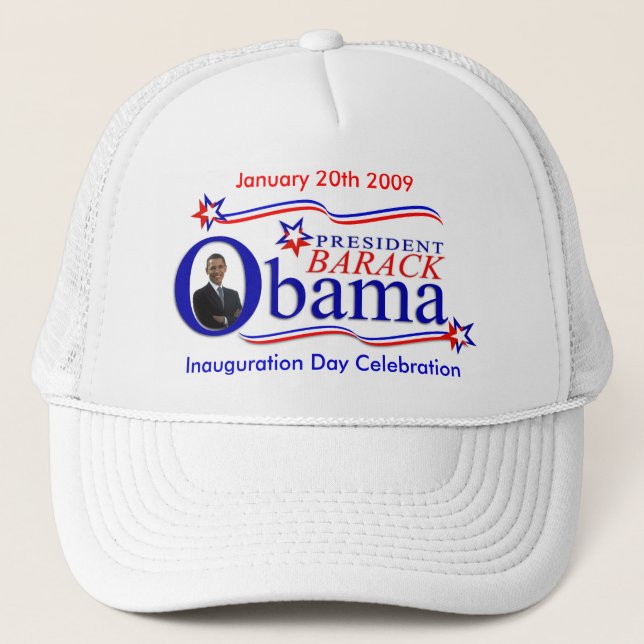 Camionero Gorra de Obama - celebración del día de (Anverso)