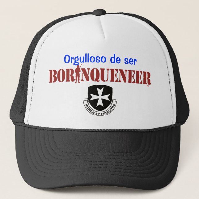 Camionero Gorra de Orgulloso de ser Borinqueneer (Anverso)