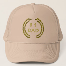 Camionero Gorra de oro del papá del número 1