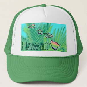 Camionero Gorra de palmas hawaianas de Hawái