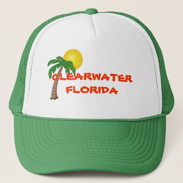 Camionero Gorra de palmeras Clearwater Florida (Anverso)