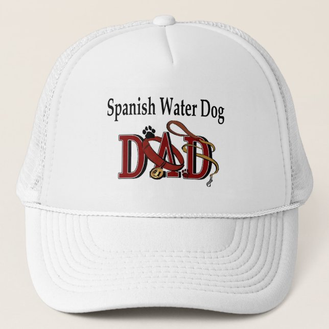 Camionero Gorra de Papá de Perro de Agua Español (Anverso)