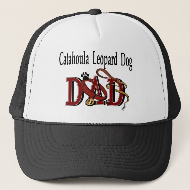 Camionero Gorra de papá de perro leopardo de Catahoula (Anverso)