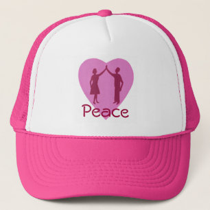 Camionero Gorra de Paz de la silueta masculina y femenina de
