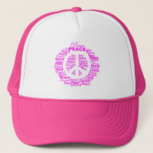 Camionero Gorra de paz - rosa