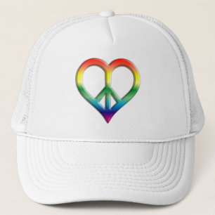 Camionero Gorra de Paz y Amor del Arcoiris