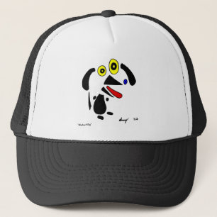 Camionero Gorra de perro abstracto