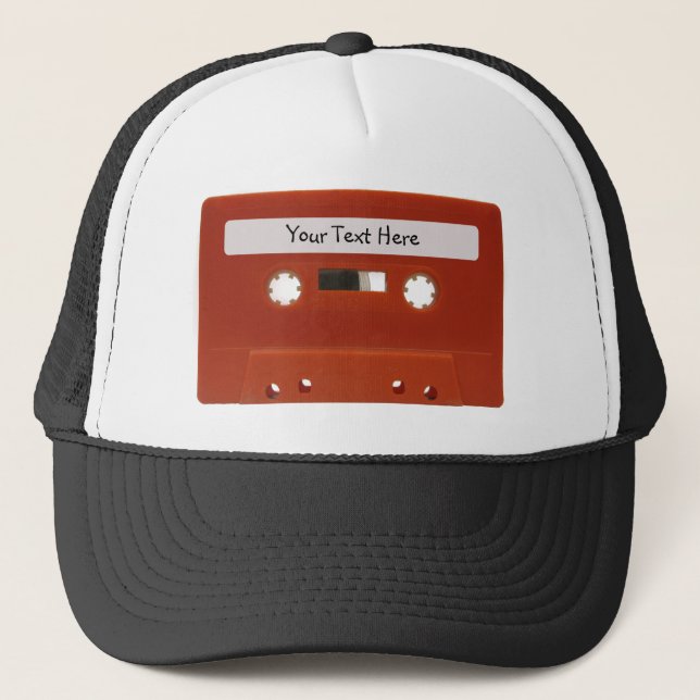 Camionero Gorra de Personalizable de cinta roja (Anverso)