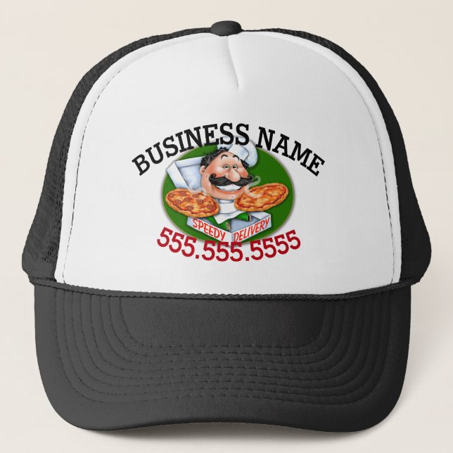 Camionero Gorra DE Personalizable DE ENTREGA DE PIZZA (Anverso)