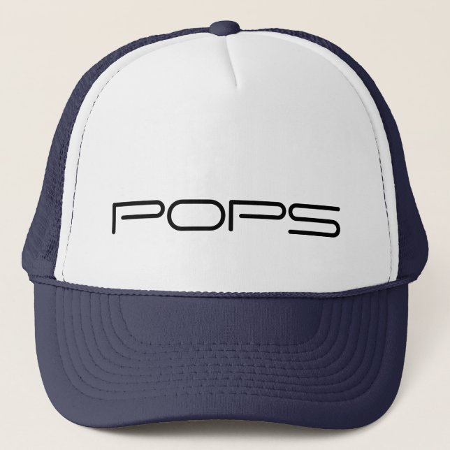 Camionero gorra de personalizar, gorra de béisbol de Pops (Anverso)