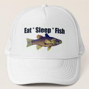 Camionero Gorra de Pescar - Comer Dormir Pescar Gorra de Cam