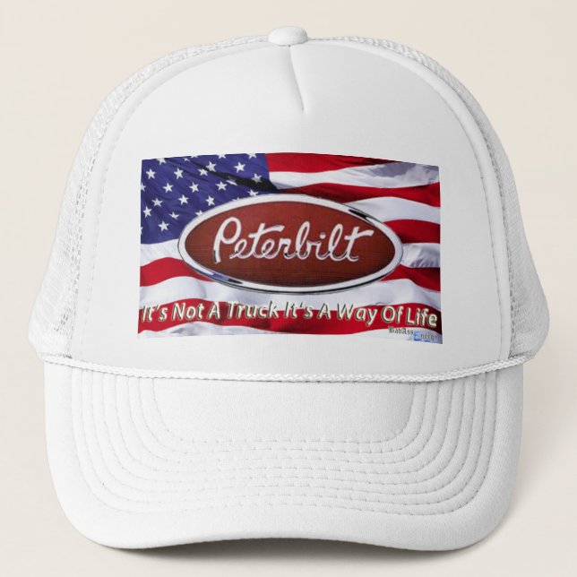 Camionero Gorra de Pete de la bandera americana (Anverso)